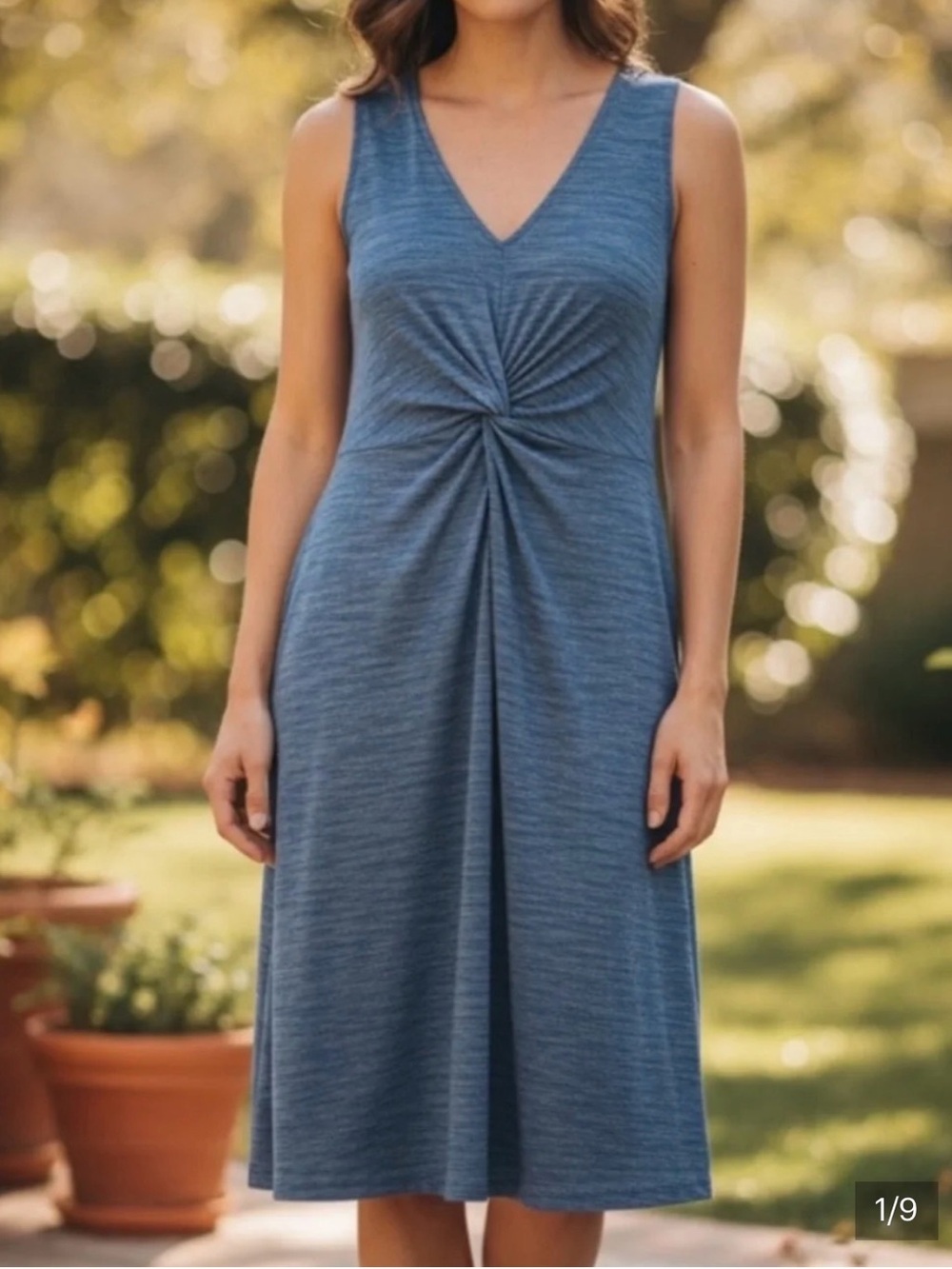 Eddie Bauer Sleeveless Blue Dress